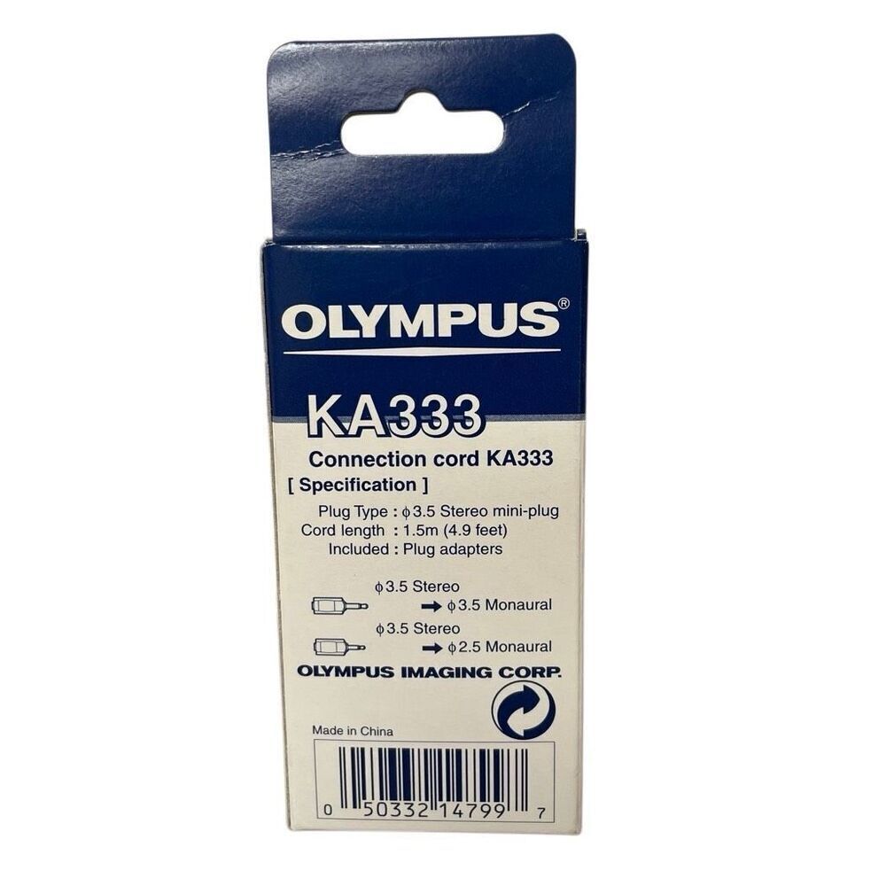 OM System/Olympus Olympus Connecting Cord for Voice Recorder KA333 Black